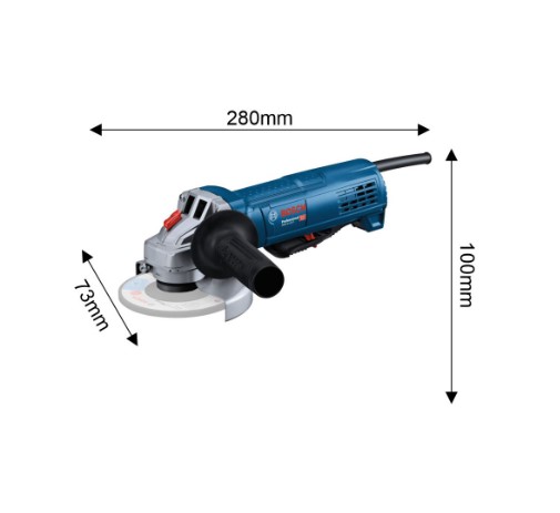 Bosch GWS 9-115 P Professional Angle Grinder – 115mm Compact Grinder with Paddle Switch for Safe Cutting, Grinding, and Metal Fabrication Work